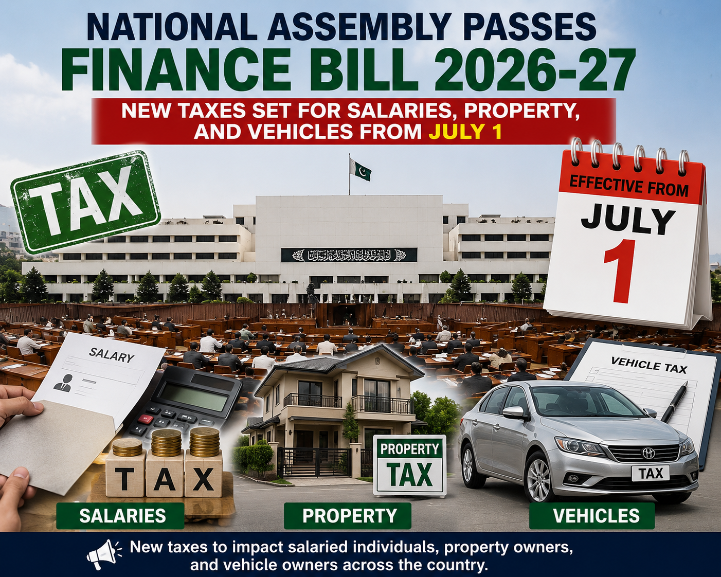 Budget 2026-27 Passed: New Income Tax Slabs for Salaried Class, YouTube Tax, and PTA Tax Installments Announced!