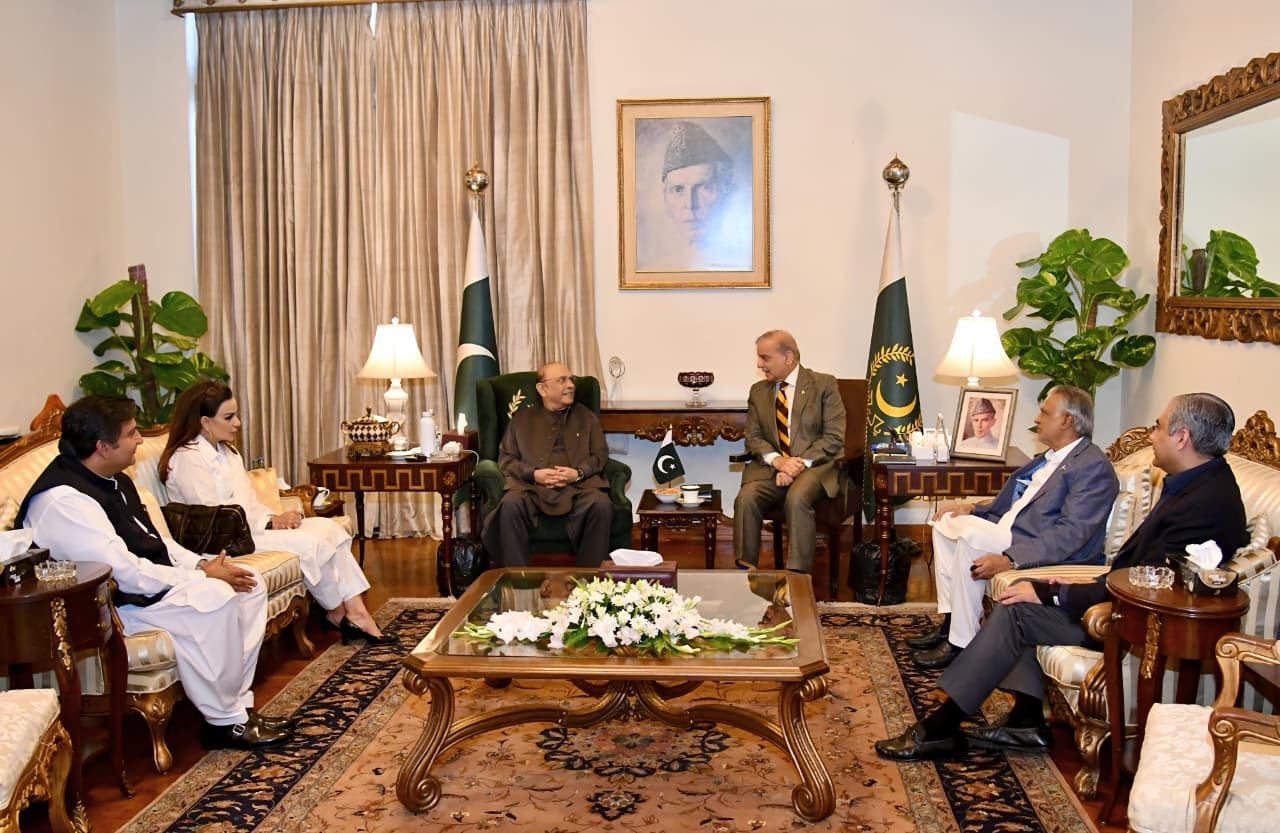 Prime Minister Shehbaz Sharif Meets President Zardari, Discusses Regional Peace and Security