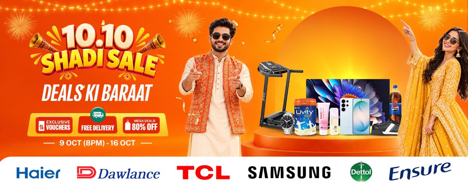 Daraz 10.10 Shadi Sale: Vouchers, Free Delivery and Mega Deals